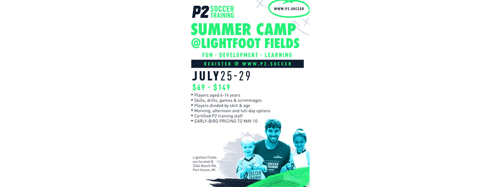 P2 Soccer Camps - July 25 - 29, 2022